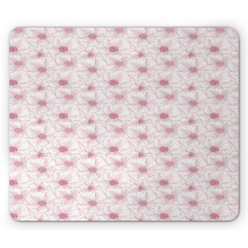 Monotone Blossom Mouse Pad