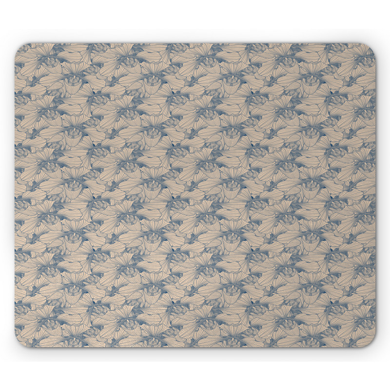 Bicolour Orchid Flowers Mouse Pad