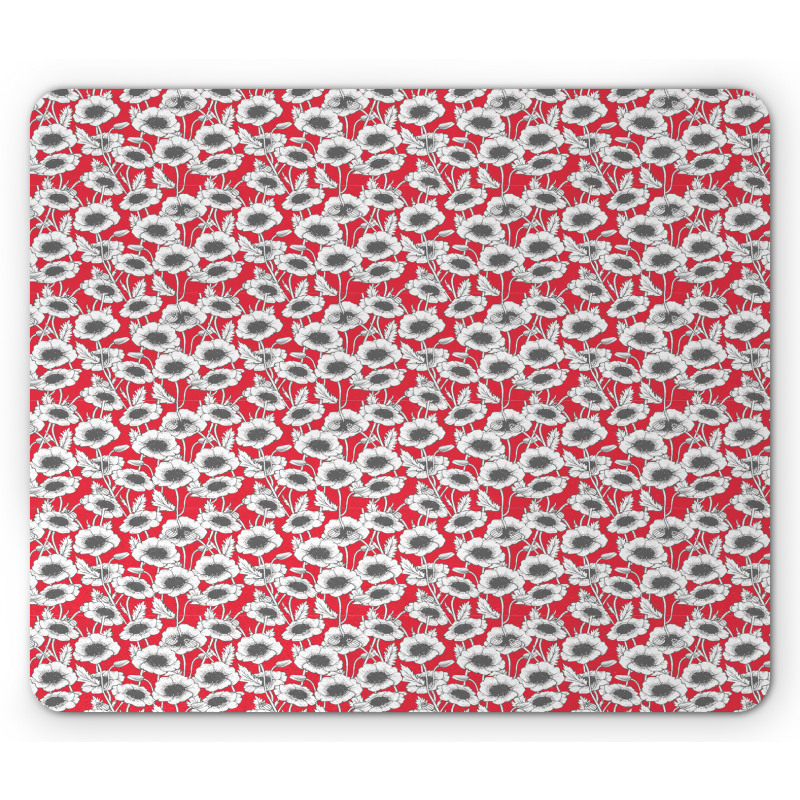 Spring Poppy Flowers Art Mouse Pad