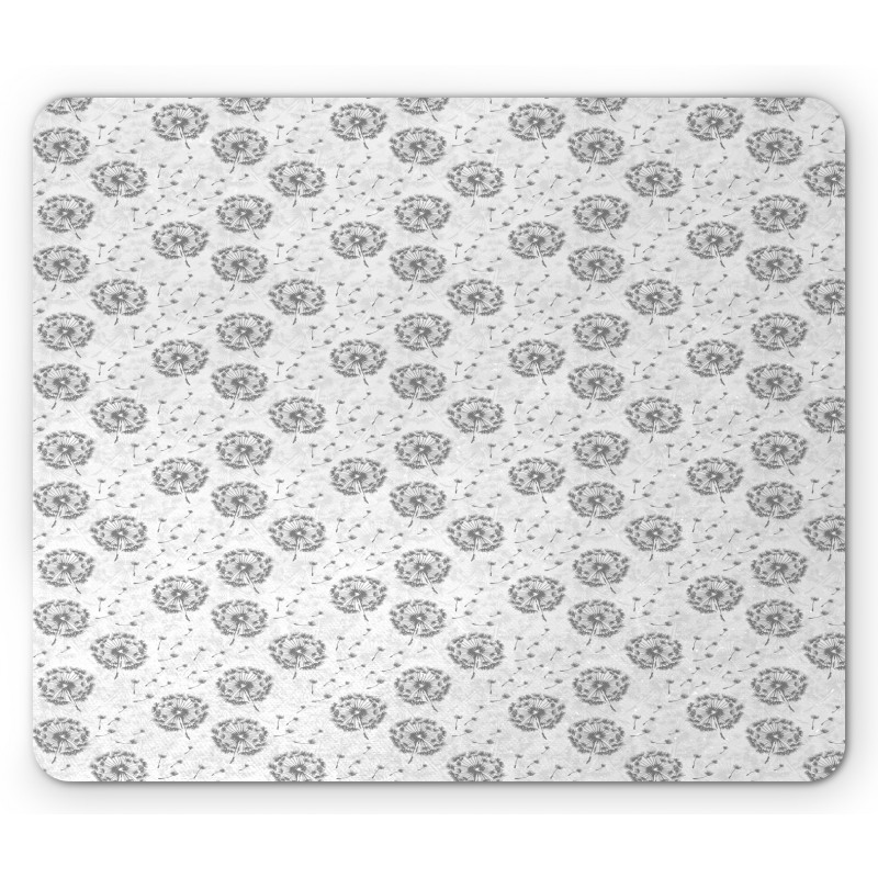 Greyscale Dandelions Mouse Pad