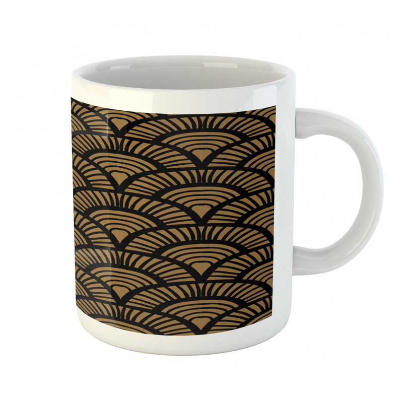 Retro Art Deco Seashells Mug