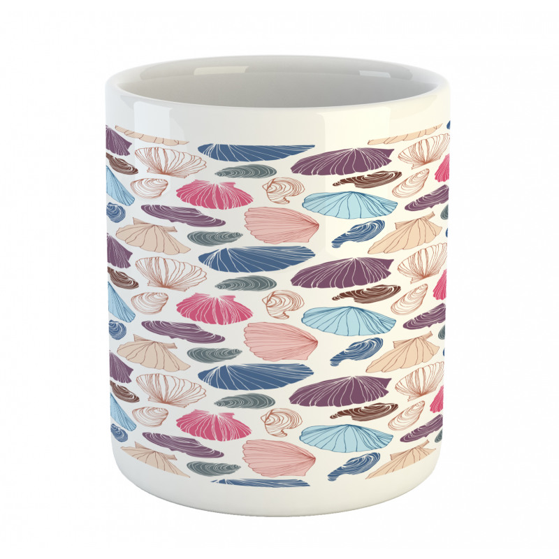 Hand Drawn Colorful Shells Mug