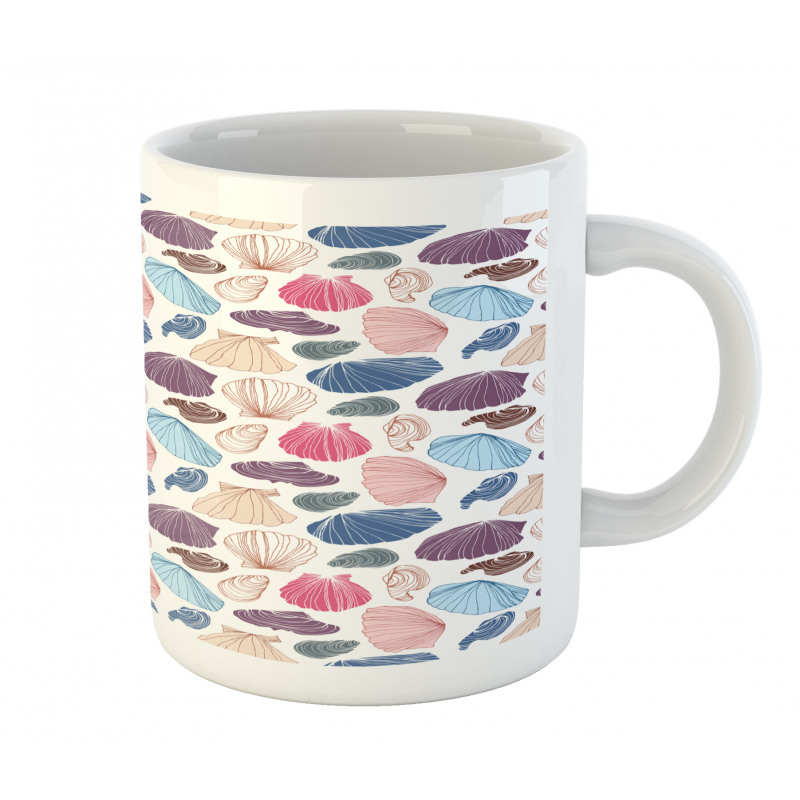 Hand Drawn Colorful Shells Mug