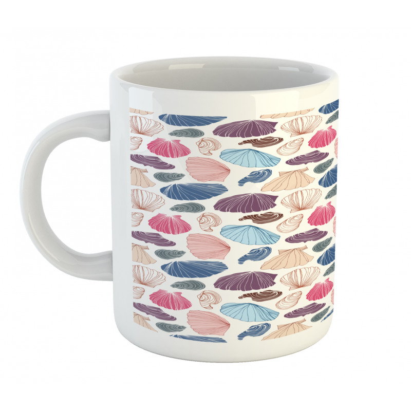 Hand Drawn Colorful Shells Mug