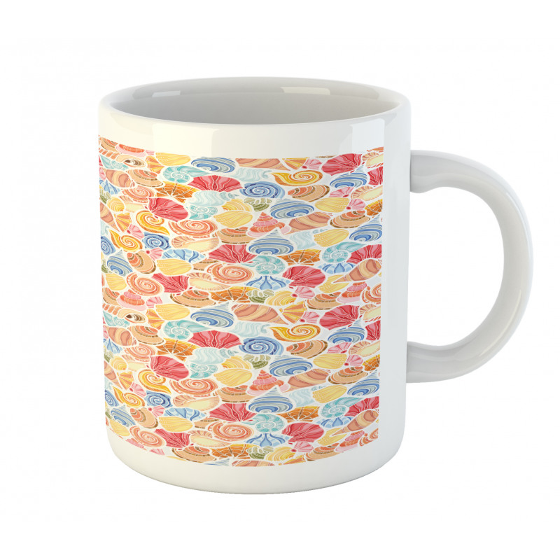 Colorful Sea Life Shells Mug