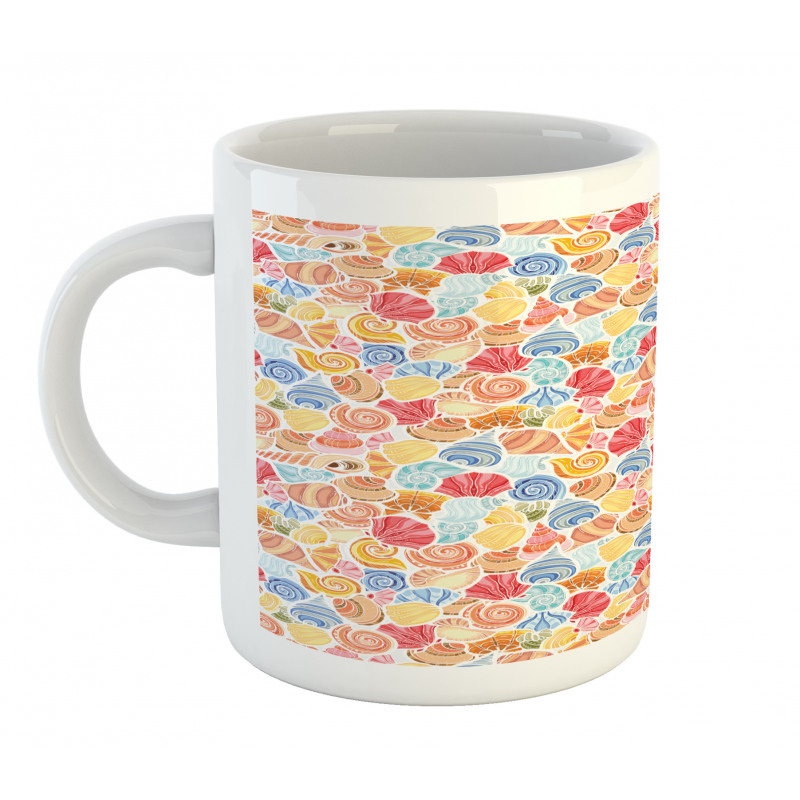 Colorful Sea Life Shells Mug