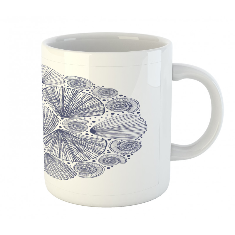 Snail and Sea Shells Art Mug