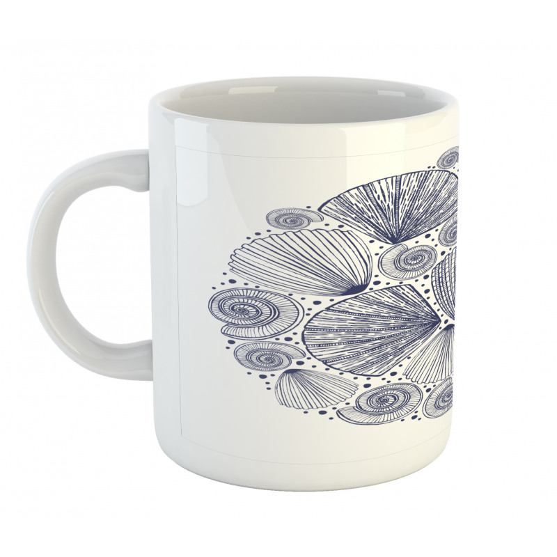 Snail and Sea Shells Art Mug