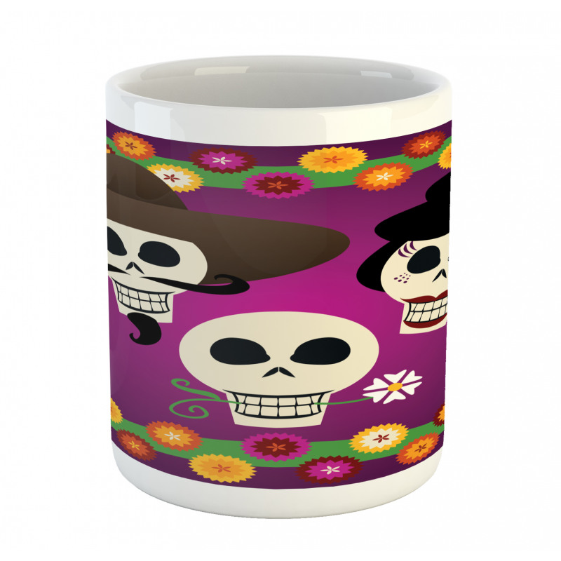 Folk Sugar Skulls Mug