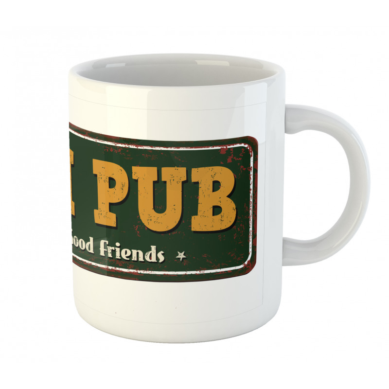 Vintage Grunge Bar Sign Mug