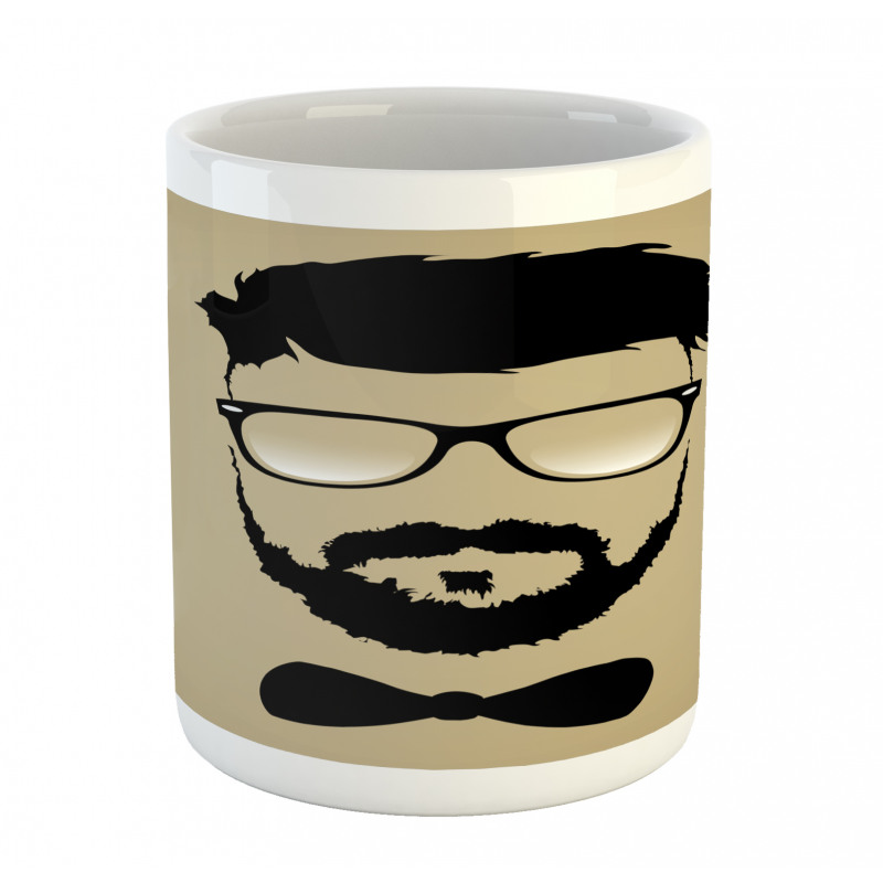 Hipster Boy Silhouette Mug