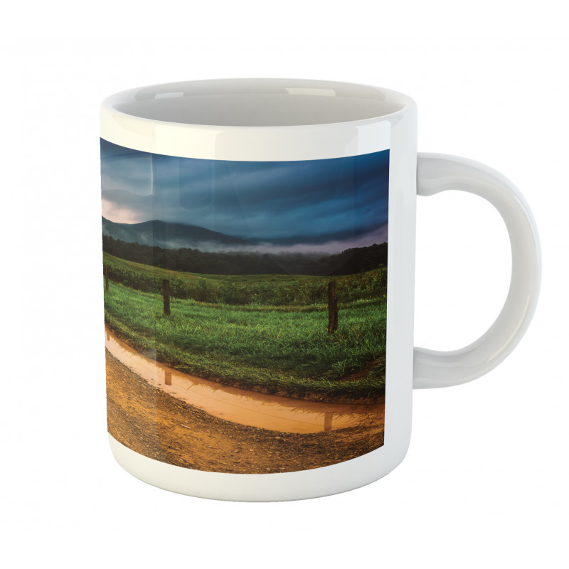 Puddles on Dirt Road Mug