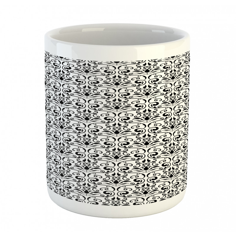 Baroque Curly Motif Mug