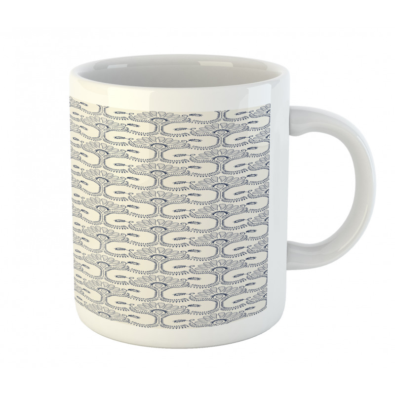 Antique Dotwork Motif Art Mug