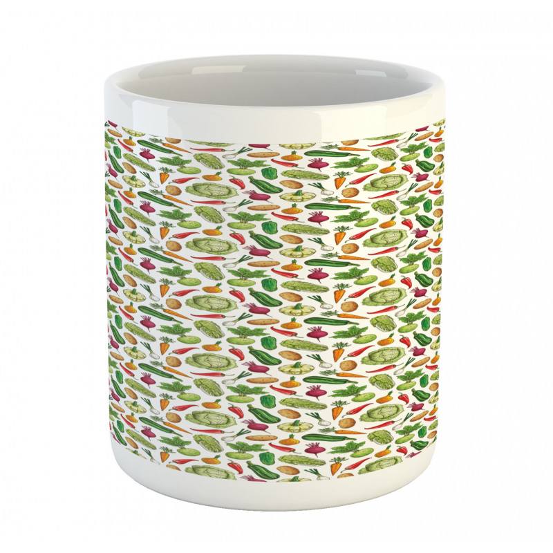 Detailed Colored Foods Mug