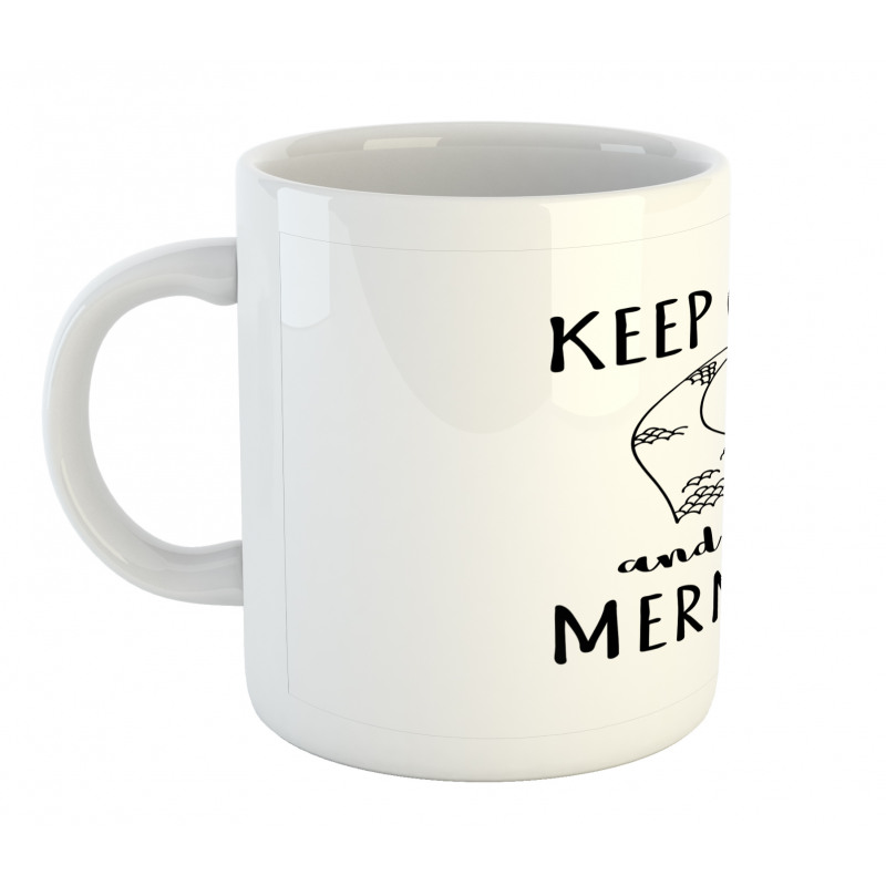 Be a Mermaid Text Tail Mug