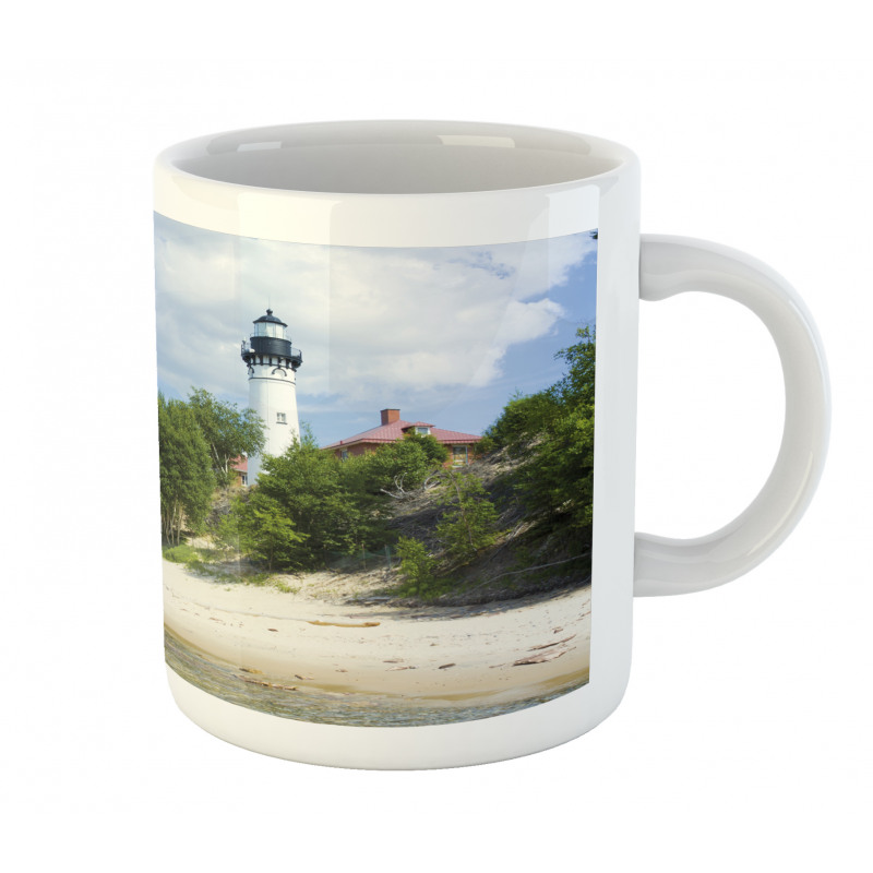 Lighthouse at Beach Mug