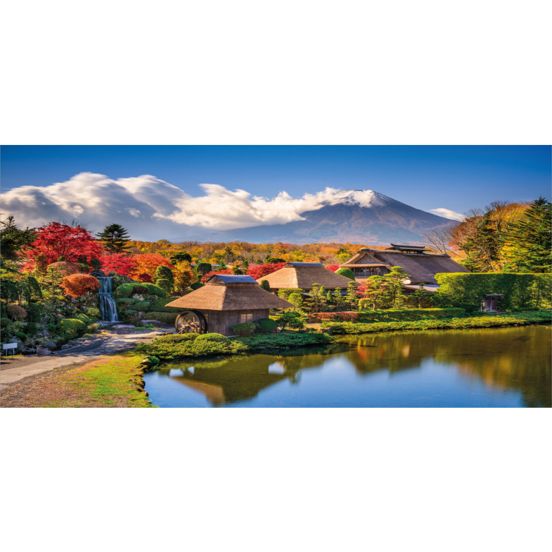 View of Oshino Thatch Houses Mug