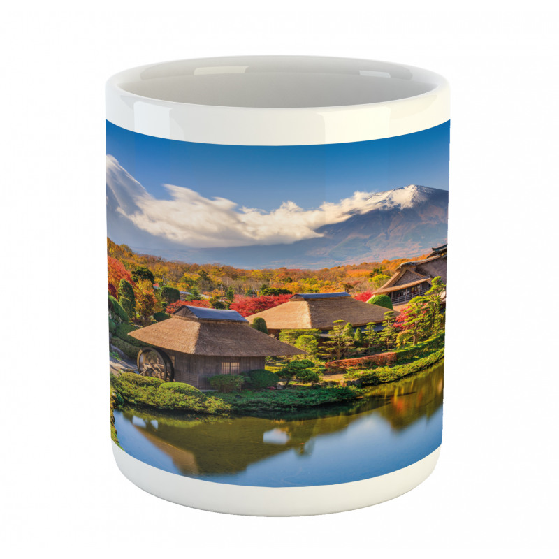 View of Oshino Thatch Houses Mug