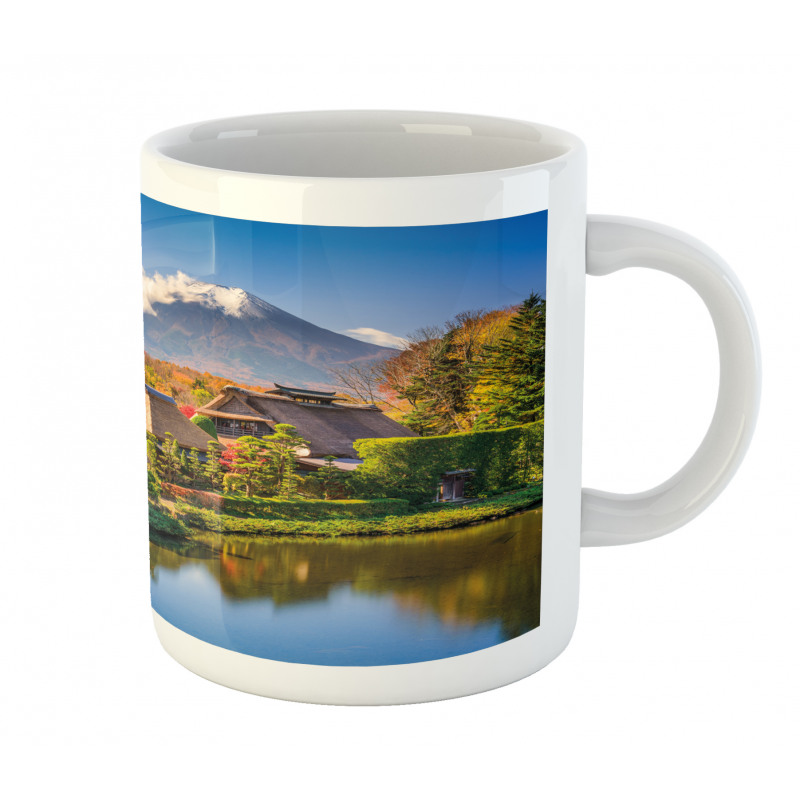 View of Oshino Thatch Houses Mug