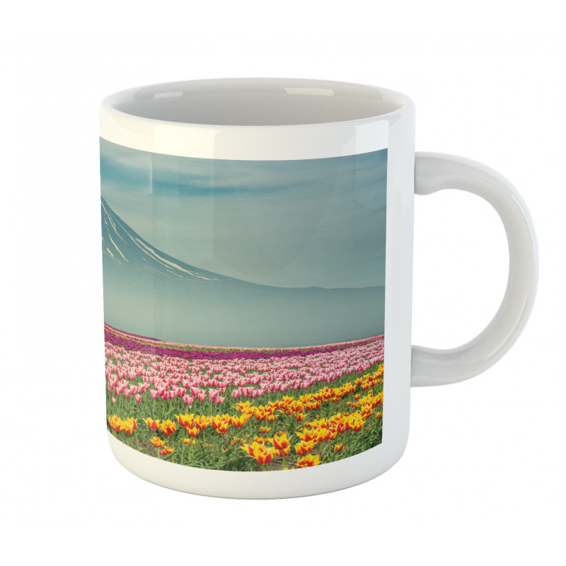 Colorful Japanese Tulips Field Mug