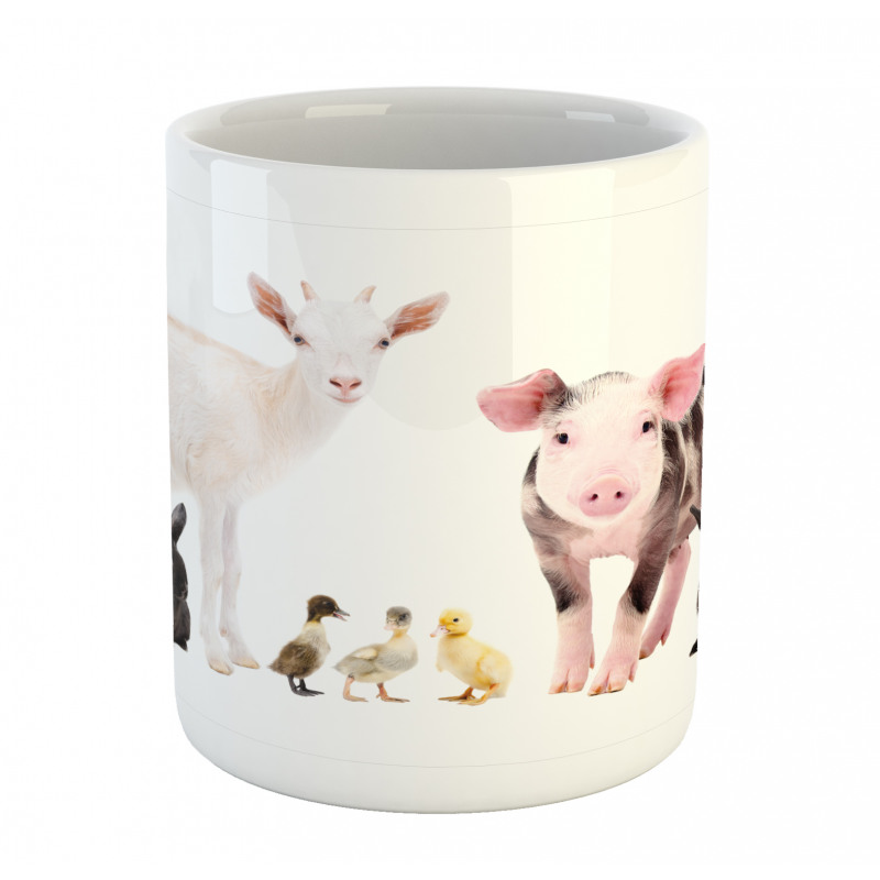 Ducks Pig Goat Bunnies Mug