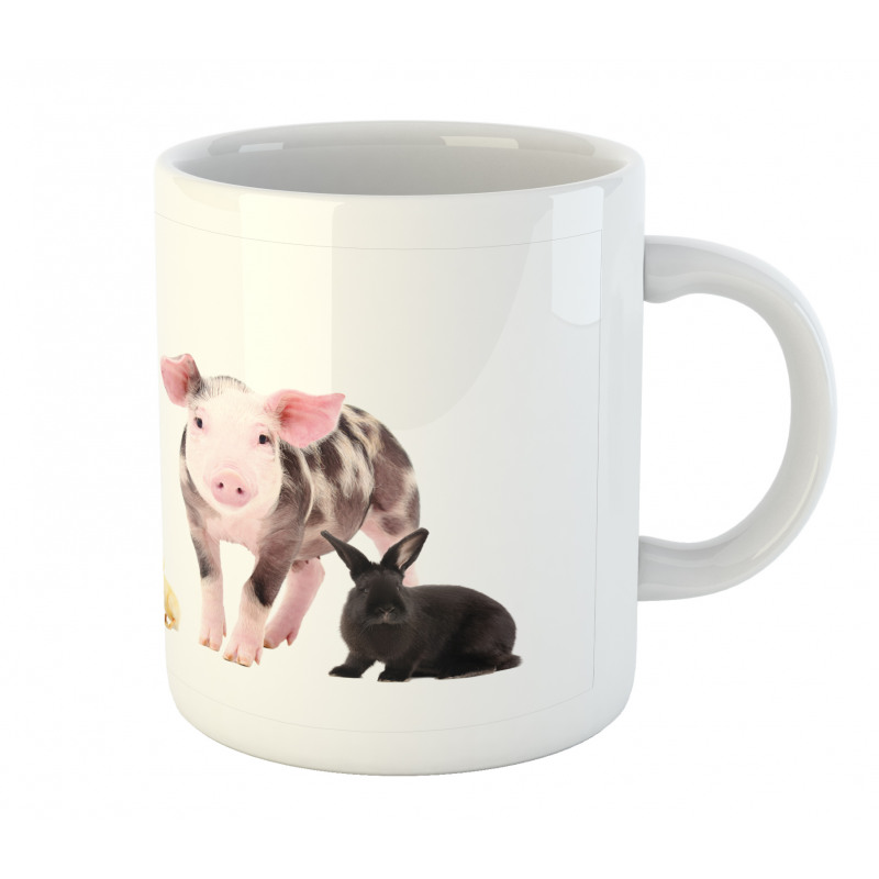 Ducks Pig Goat Bunnies Mug