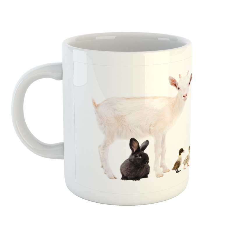 Ducks Pig Goat Bunnies Mug