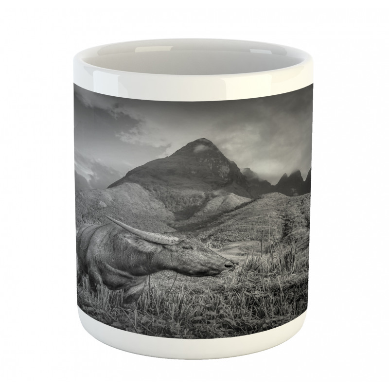 Buffalo on Rice Fields Mug