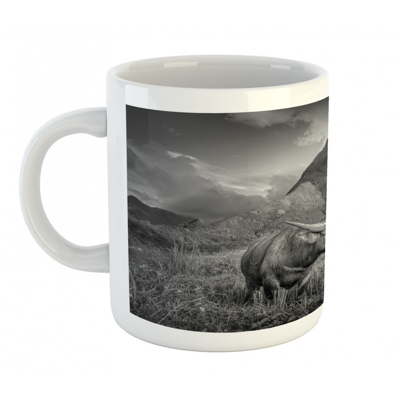 Buffalo on Rice Fields Mug