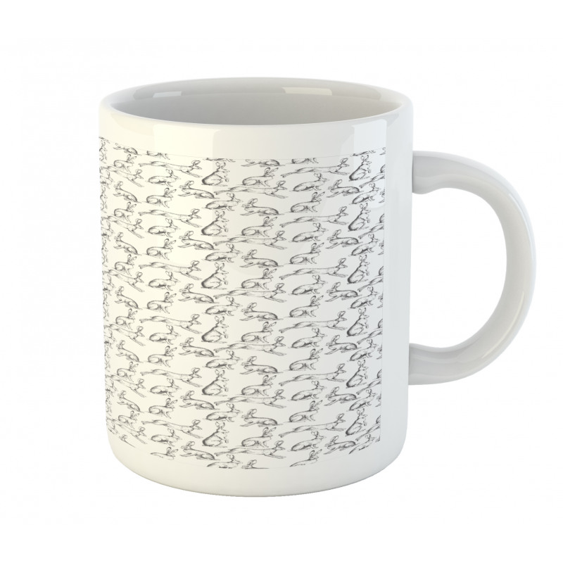 Rabbit Engraving Art Mug