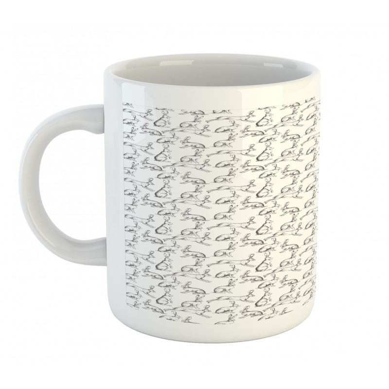 Rabbit Engraving Art Mug