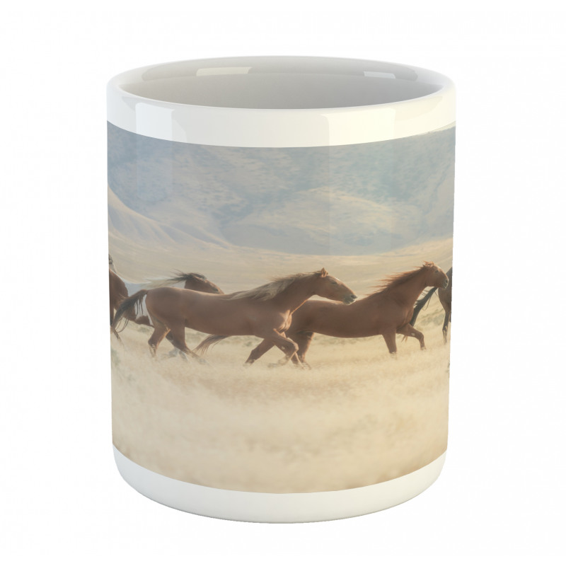 Wild Mustang Horses Art Mug