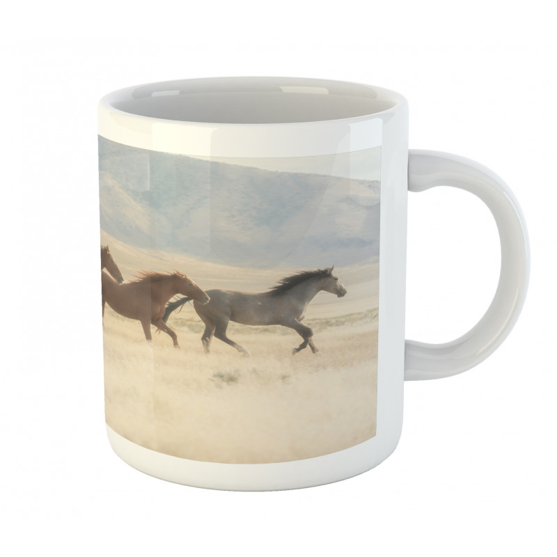 Wild Mustang Horses Art Mug