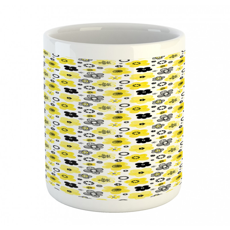 Bicolour Spring Flowers Mug