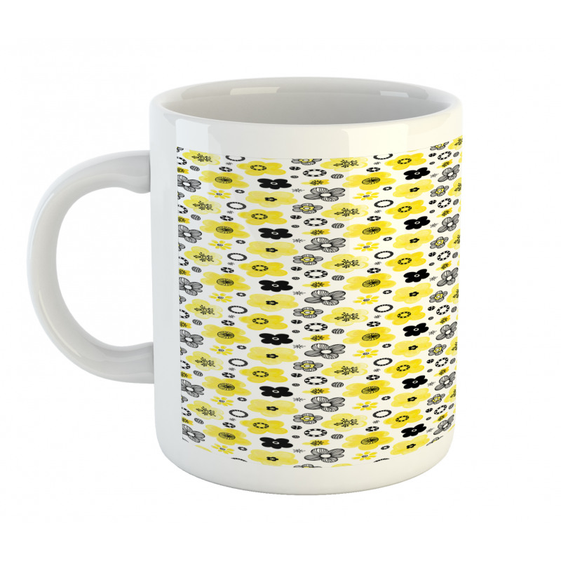 Bicolour Spring Flowers Mug