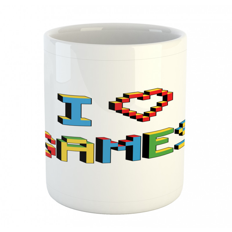 Love Video Games Pixel Art Mug