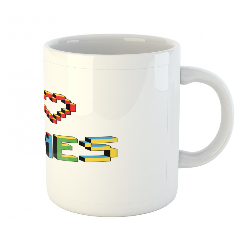 Love Video Games Pixel Art Mug