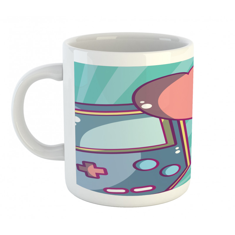 Retro Gameboy Fans Heart Mug