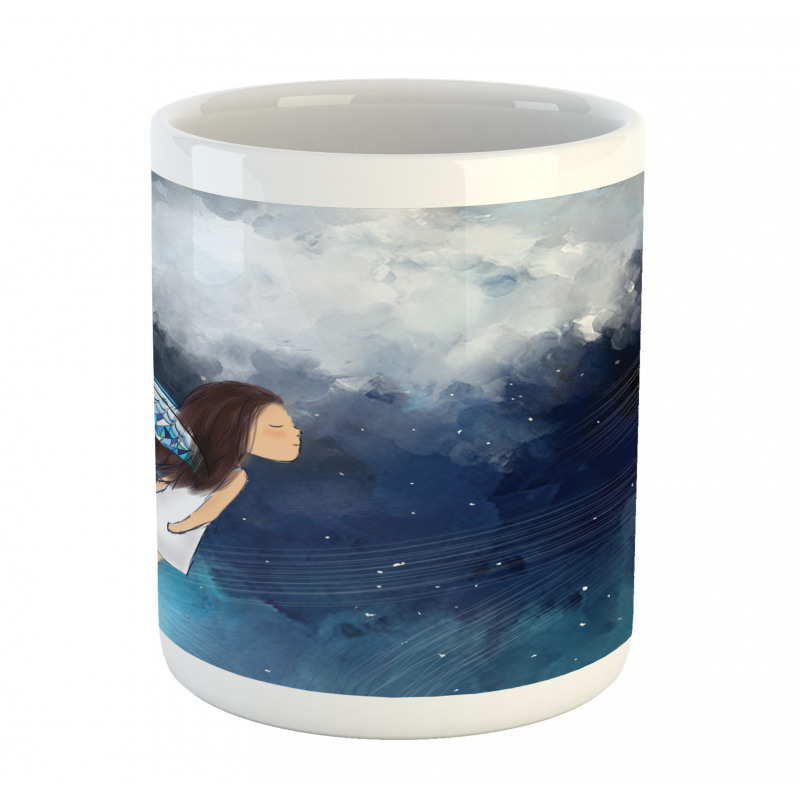 Magical Winged Girl in Sky Mug