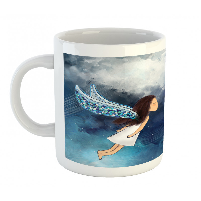 Magical Winged Girl in Sky Mug