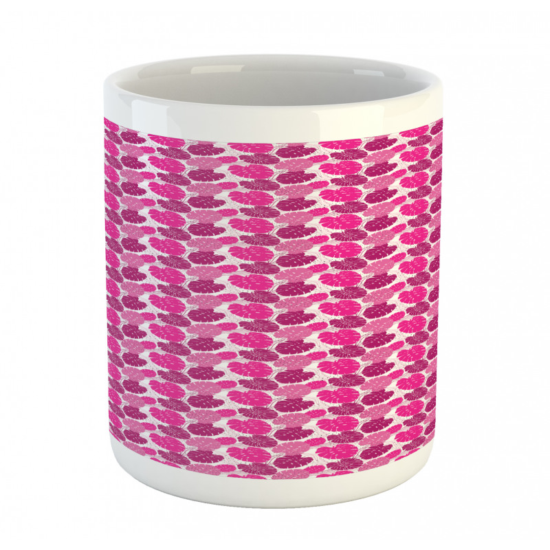 Pink Color Palette Leaves Mug