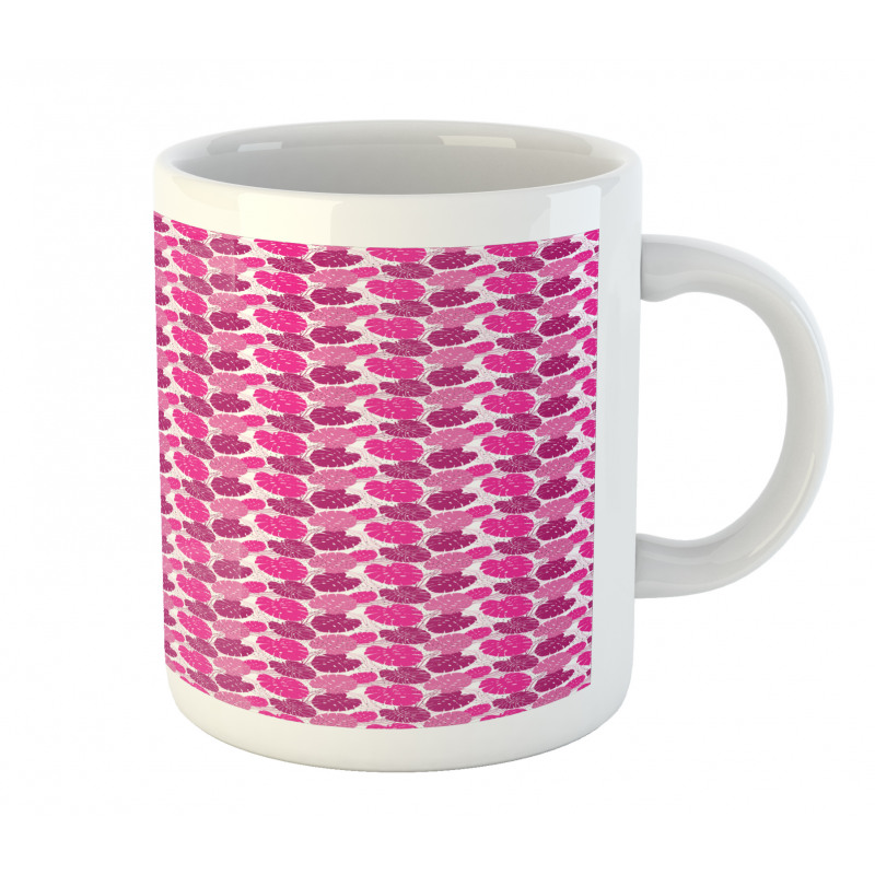 Pink Color Palette Leaves Mug