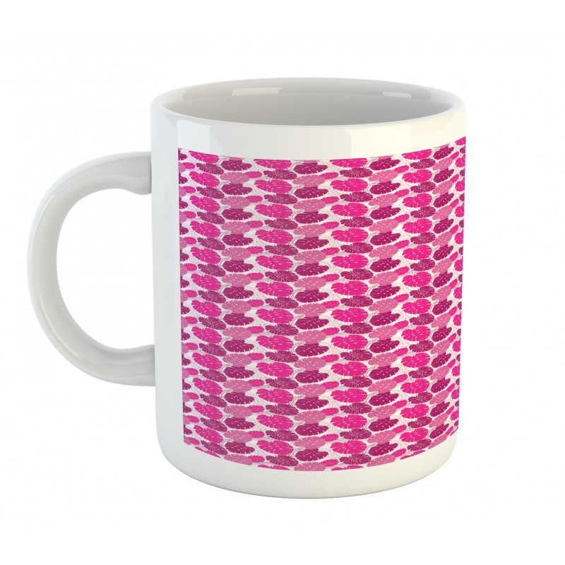 Pink Color Palette Leaves Mug