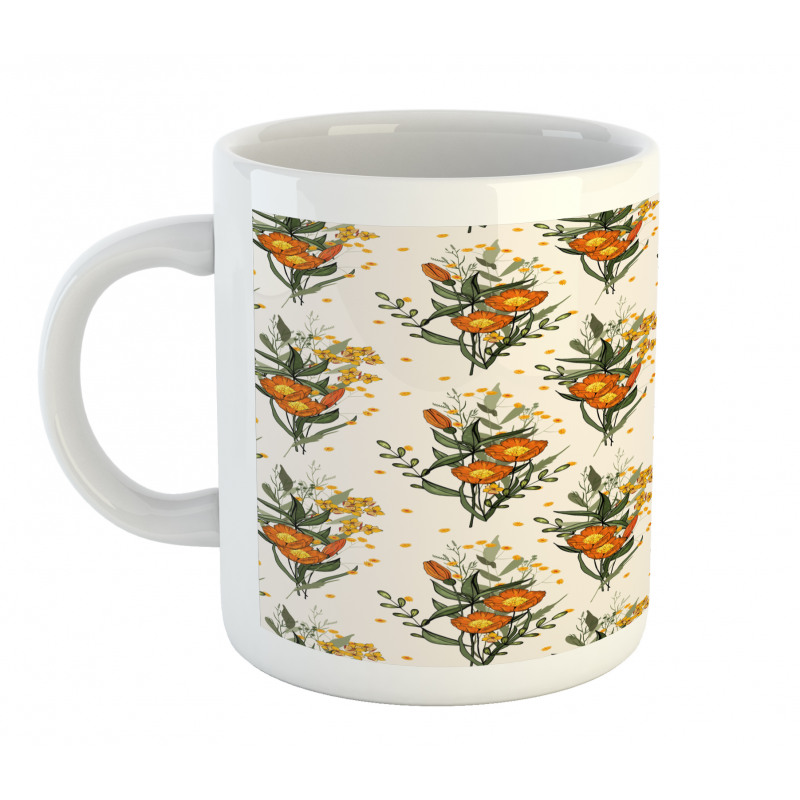 Vintage California Poppy Mug