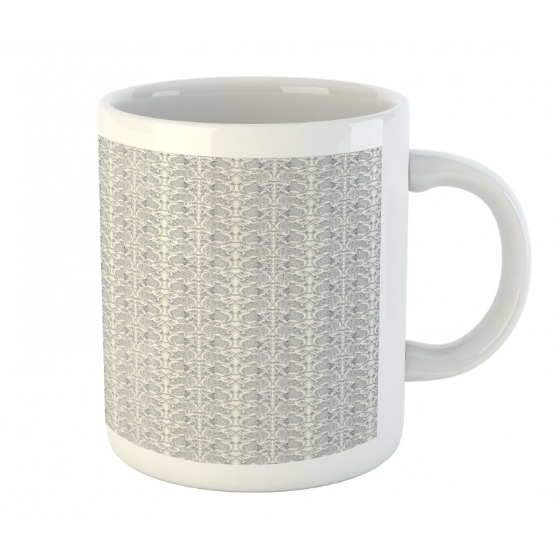 Continuous Floral Motif Mug