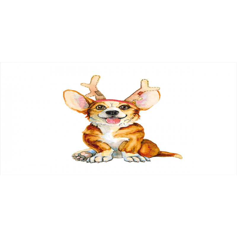 Corgi Dog with Deer Antlers Mug