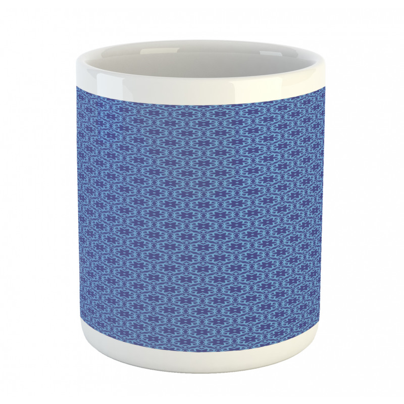 Geometric Items and Flowers Mug