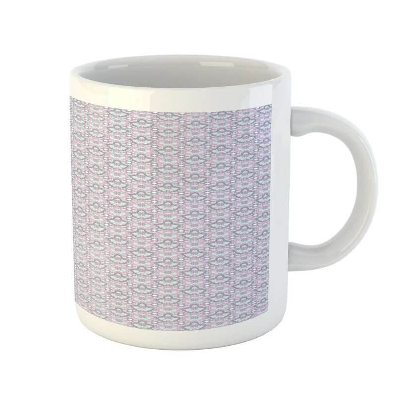 Pastel Tones Floral Motif Mug