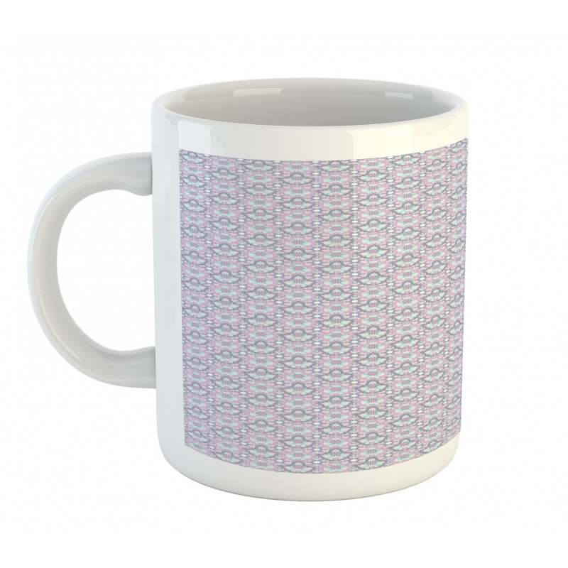 Pastel Tones Floral Motif Mug